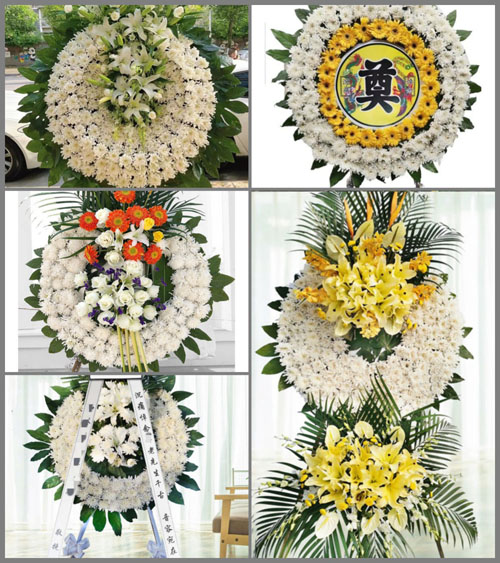 山东济宁梁山县拳铺镇陆庄村花圈速递